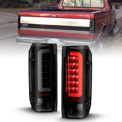 ANZO 1987-1996 Ford F-150 LED Taillights Black Housing Smoke Lens (Pair) thumbnail 1