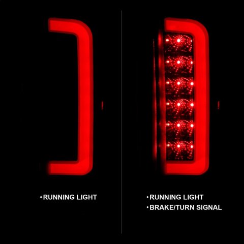 ANZO 1987-1996 Ford F-150 LED Taillights Black Housing Smoke Lens (Pair) thumbnail 7