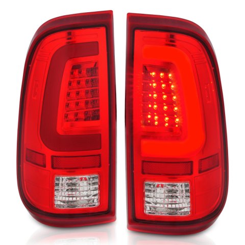 ANZO 2008-2016 Ford F-250 LED Taillights Chrome Housing Red/Clear Lens (Pair) thumbnail 9