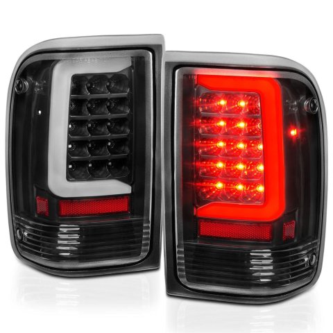 ANZO 1993-1997 Ford Ranger LED Tail Lights w/ Light Bar Black Housing Clear Lens thumbnail 2