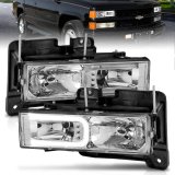 ANZO 1999-2000 Cadillac Escalade Crystal Headlights thumbnail 4