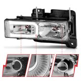 ANZO 1999-2000 Cadillac Escalade Crystal Headlights thumbnail 8