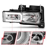 ANZO 1999-2000 Cadillac Escalade Crystal Headlights thumbnail 9