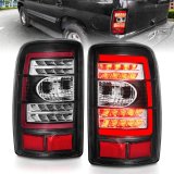 ANZO 2000-2006 Chevrolet Tahoe LED Tail Lights w/ Clear Lens Black Housing thumbnail 1