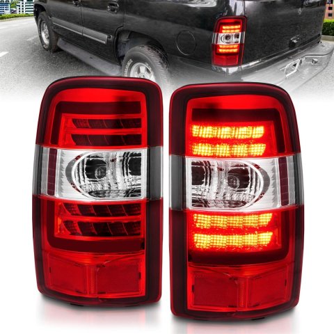 ANZO 2000-2006 Chevrolet Tahoe LED Tail Lights w/ Red Lens Chrome Housing thumbnail 1