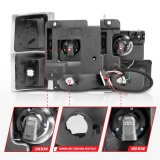 ANZO 88-98 Chevrolet C1500 Crystal Headlights Black Housing w/ Signal and Side Marker Lights thumbnail 4
