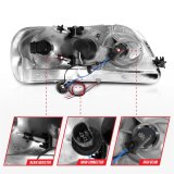 ANZO 1997-2003 Ford F-150 Projector Headlights w/ Light Bar Black Housing thumbnail 4