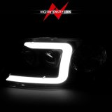 ANZO 1997-2003 Ford F-150 Projector Headlights w/ Light Bar Black Housing thumbnail 6