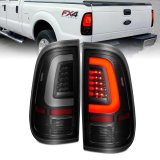 ANZO 2008-2016 Ford F-250 LED Tail w/ Lights Bar Black Housing Smoke Lens thumbnail 2