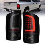 ANZO 2002-2006 Dodge Ram 1500 LED Tail Lights w/ Light Bar Black Housing Smoke Lens thumbnail 7