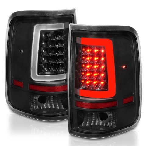 ANZO 2004-2006 Ford F-150 LED Tail Lights w/ Light Bar Black Housing Clear Lens thumbnail 3