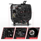 ANZO 2014-2015 GMC Sierra 1500 Projector Headlights w/ Light Bar Chrome Housing (Halogen Type) thumbnail 5