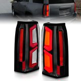 ANZO 2015-2020 Chevrolet Tahoe LED Tail Lights w/ Light Bar Black Housing Clear Lens thumbnail 3