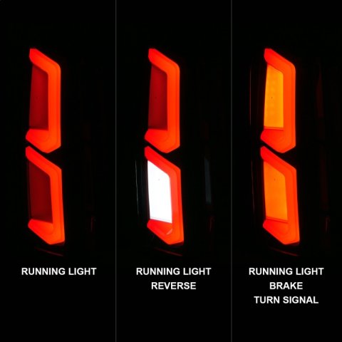 ANZO 2015-2020 Chevrolet Tahoe LED Tail Lights w/ Light Bar Black Housing Smoke Lens thumbnail 4
