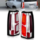 ANZO 2015-2020 Chevrolet Tahoe LED Tail Lights w/ Light Bar Chrome Housing Clear Lens thumbnail 2