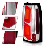 ANZO 2015-2020 Chevrolet Tahoe LED Tail Lights w/ Light Bar Chrome Housing Clear Lens thumbnail 5