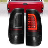 ANZO 1997-2003 Ford F-150 LED Tail Lights w/ Light Bar Black Housing Smoke Lens thumbnail 6