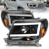 ANZO 05-09 Toyota Tacoma Projector Light Bar Style Headlights w/ C Light Bar thumbnail 8