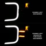 ANZO 18-20 Ford F-150 Full Led Projector Smoke Bar Style Headlights Black Amber thumbnail 7