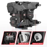 ANZO 18-20 Ford F-150 Full Led Projector Light Bar Style Headlights - Chrome Amber thumbnail 5