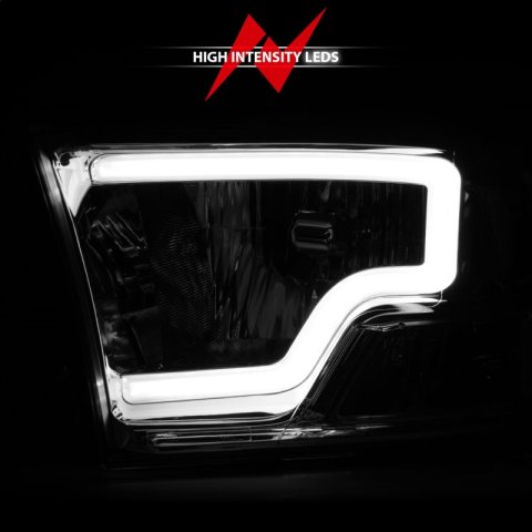ANZO 2009-2018 Dodge Ram 1500/ 2500/ 3500 Crystal Headlights w/ Light Bar Chrome Housing thumbnail 9