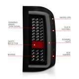 ANZO 2007-2013 Chevrolet Silverado1500/ 2500/ 3500 LED Tail Lights w/ Light Bar Black Housing Smoke thumbnail 5