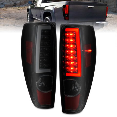 ANZO 2004-2012 Chevrolet Colorado/ GMC Canyon LED Tail Lights w/ Light Bar Black Housing Smoke Lens thumbnail 2