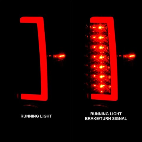 ANZO 2004-2012 Chevrolet Colorado/ GMC Canyon LED Tail Lights w/ Light Bar Black Housing Smoke Lens thumbnail 8