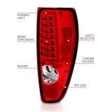 ANZO 2004-2012 Chevrolet Colorado/ GMC Canyon LED Tail Lights w/ Light Bar Chrome Housing Red/Clear thumbnail 6