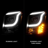 ANZO 15-17 GMC Yukon/Yukon XL Projector Headlights Black Housing/Clear Lens (w/ Light Bars) thumbnail 5