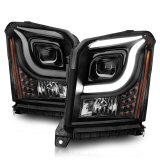 ANZO 15-17 GMC Yukon/Yukon XL Projector Headlights Black Housing/Clear Lens (w/ Light Bars) thumbnail 9