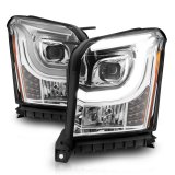 ANZO 2015-2017 GMC Yukon XL Projector Headlights W Lightbar - Chrome/Amber thumbnail 7