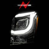 ANZO 2015-2017 GMC Yukon XL Projector Headlights W Lightbar - Chrome/Amber thumbnail 9
