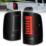 ANZO 2007-2013 GMC Sierra LED Tail Lights w/ Light Bar Black Housing Smoke Lens thumbnail 9