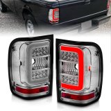 ANZO 2001-2011 Ford Ranger LED Tail Lights w/ Light Bar Chrome Housing Clear Lens thumbnail 2