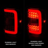 ANZO 2001-2011 Ford Ranger LED Tail Lights w/ Light Bar Chrome Housing Clear Lens thumbnail 8
