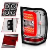 ANZO 2001-2011 Ford Ranger LED Tail Lights w/ Light Bar Chrome Housing Clear Lens thumbnail 9