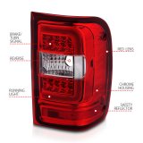 ANZO 2001-2011 Ford Ranger LED Tail Lights w/ Light Bar Chrome Housing Red/Clear Lens thumbnail 9