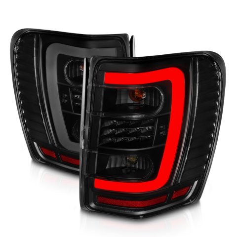 ANZO 1999-2004 Jeep Grand Cherokee LED Tail Lights w/ Light Bar Black Housing Smoke Lens thumbnail 5