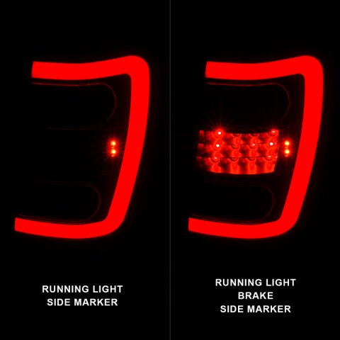 ANZO 1999-2004 Jeep Grand Cherokee LED Tail Lights w/ Light Bar Black Housing Smoke Lens thumbnail 9
