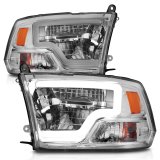 ANZO 2009-2020 Dodge Ram 1500 Full LED Square Projector Headlights w/ Chrome Housing Chrome Amber thumbnail 5