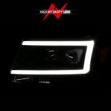 ANZO 2004-2008 Ford F-150 Projector Headlights w/ Light Bar Black Housing thumbnail 4