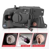 ANZO 2004-2008 Ford F-150 Projector Headlights w/ Light Bar Black Housing thumbnail 6