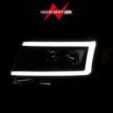 ANZO 2004-2008 Ford F-150 Projector Headlights w/ Light Bar Black Housing thumbnail 8
