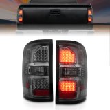 ANZO 2014-2018 GMC Sierra LED Tail Lights Black Housing Smoke Lens thumbnail 1