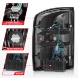ANZO 2014-2018 GMC Sierra LED Tail Lights Black Housing Smoke Lens thumbnail 7
