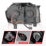 ANZO 2005-2007 Jeep Grand Cherokee Projector Headlights w/ Light Bar Switchback Black Housing thumbnail 5