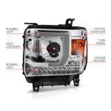 ANZO 14-15 GMC Sierra 1500/2500HD/3500HD Plank Style Projector Headlight - Chrome Housing thumbnail 6