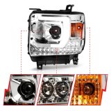 ANZO 14-15 GMC Sierra 1500/2500HD/3500HD Plank Style Projector Headlight - Chrome Housing thumbnail 7