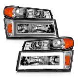 ANZO 04-12 GM Colorado/Canyon/I-Series Crystal Headlights - w/ Light Bar Chrome Housing 4pcs thumbnail 8